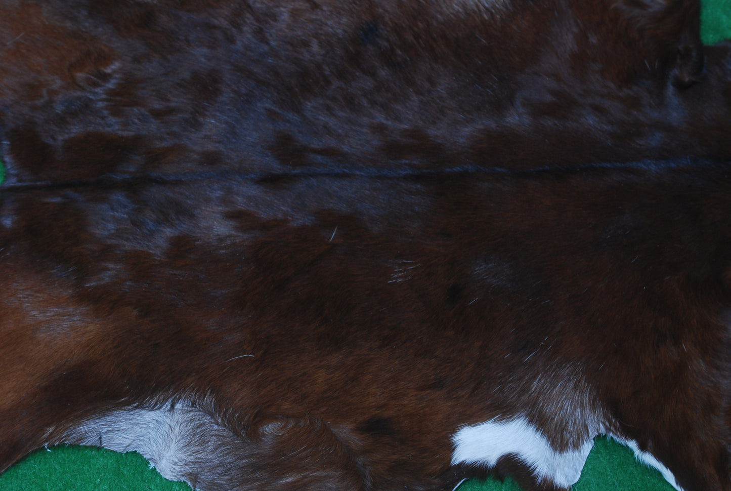 Rustic Dark Brown Goat Hide Rug - Genuine Leather for Timeless Home Styling