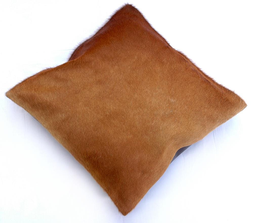 Luxurious Genuine Cowhide Cushion Cover with Unique Hair-on Leather - Stylish Home Decor Accent for Rustic Charm and Eco-Friendly Design