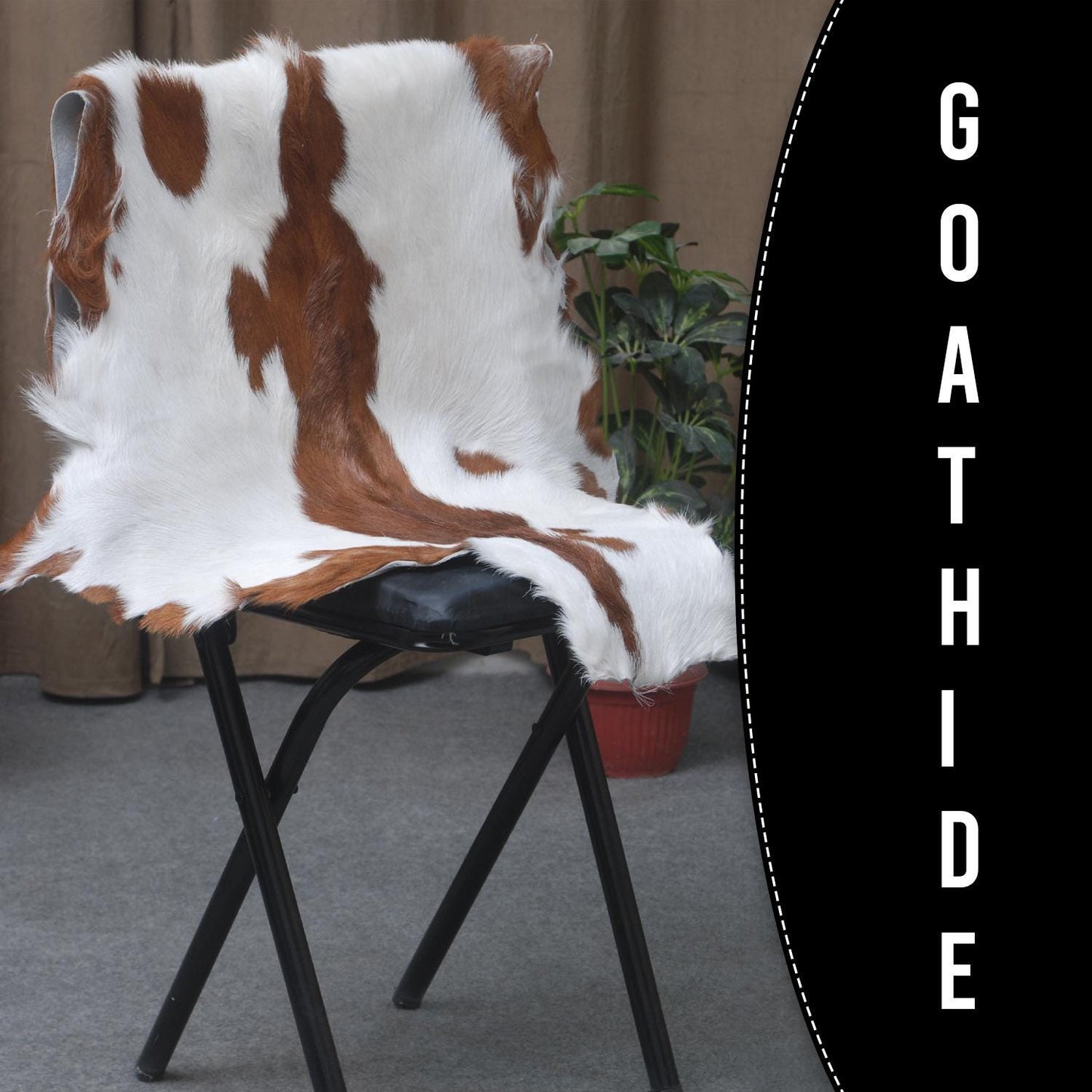 Original Goatskin Hide Brown, Goat Skin Rug, Goatskin Pelt, Home Decor Animal Skin Rug, Bedroom Aesthetic Area Rug, Brown and White Goat Hide Rug, Goat Skin Rug, Animal Skin Rug, Real Hair on Hide, Goal Pelt Rug, Home Decor Rug, Living Room Area Rug, Wall Hanging Rug, Aesthetic Rug, Leather Rug, Decorative Rug, Brown Goatskin Rug, GoatHide Brown White
