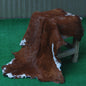 Handcrafted Dark Brown Goat Skin Rug - Genuine Leather for Luxurious Décor