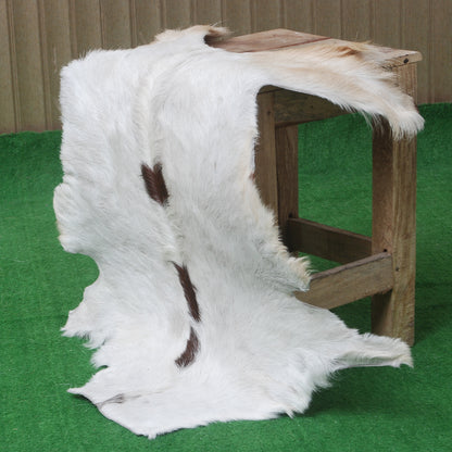 Authentic Dark Brown Goat Hide Rug - Rich Color and Unique Pattern for Home Styling