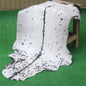 Black and White Handmade Goat Skin Rug – Rustic Charm for Your Home