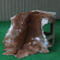 Authentic Dark Brown Goat Hide Rug - Unique Pattern for Modern and Classic Décor