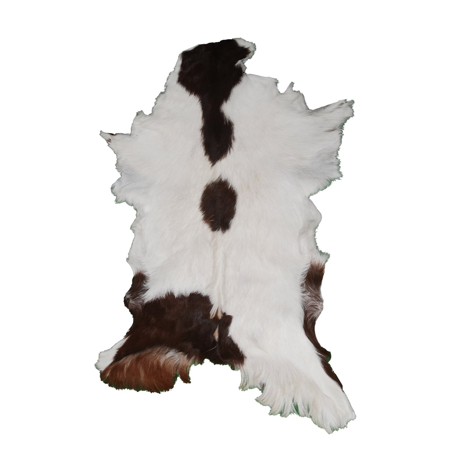 Authentic Dark Brown Goat Hide Rug - Unique Pattern for Modern and Classic Décor