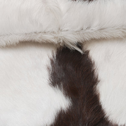Authentic Dark Brown Goat Hide Rug - Unique Pattern for Modern and Classic Décor