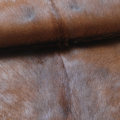 Natural Dark Brown Goat Hide Rug - Perfect for Modern and Rustic Spaces )