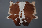 Luxurious Red & White Cowhide Rug - Hypoallergenic, Non-Slip Backing, Handcrafted, Unique Markings, Durable - Versatile Décor