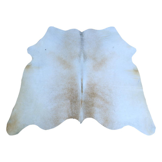 Luxury Handcrafted Brown and White Cowhide Rug for Rustic Home Decor - Hypoallergenic, Non-Slip, Unique Natural Beauty