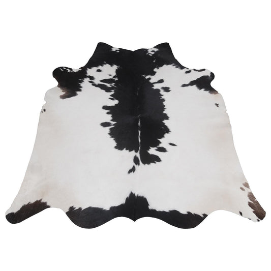 Sophisticated Black & White Cowhide Rug - Hypoallergenic - Non-Slip Large Animal Print Carpet for Home Decor - Unique Hand-Selected Design - Celestial Leather Limited