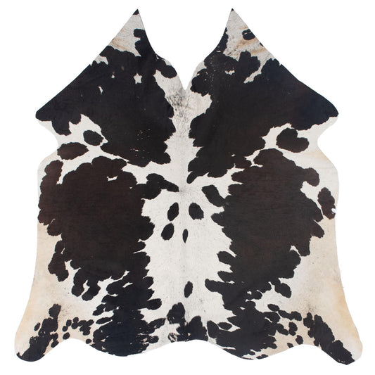 Stunning Large Dark Brown & White Cowhide Rug - Hypoallergenic - Non Slip Suede Back - Handselected Premium Hides - Free UK Shipping - Celestial Leather Limited