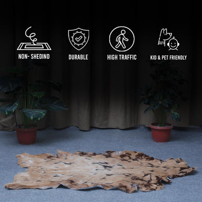 Luxurious Multicolor Goat Skin Rug for Stylish, Eco-Friendly Home Decor - Celestial Leather Limited