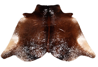 Premium Multicolour Cowhide Rug - Large Animal Print Carpet for Chic Living Spaces - Handcrafted, Hypoallergenic, Non-Slip Suede Back