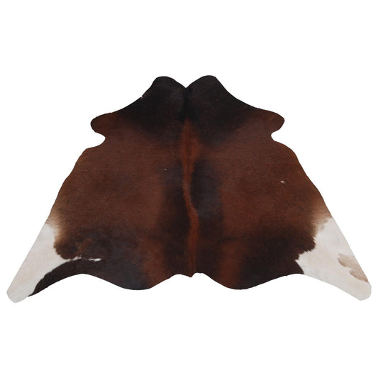 Luxurious Natural Cowhide Rug in Dark Brown and White Animal Print, Small Area Rug with Hypoallergenic, Non-Slip Back - Free Shipping